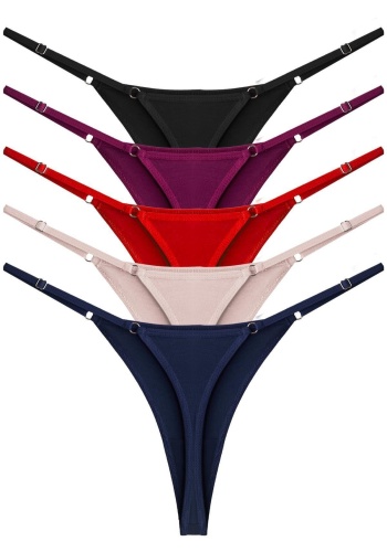 Pamuklu Beli Ayarlanır Kadın Tanga Külot CH6107