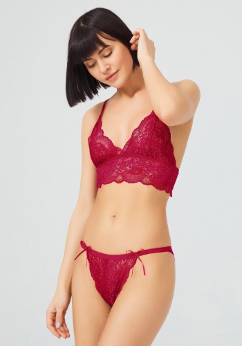 Dantelli Transparan Balensiz Kadın Sütyen Takımı CH1803