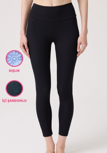 Şardonlu Yüksek Bel Tayt CH1104