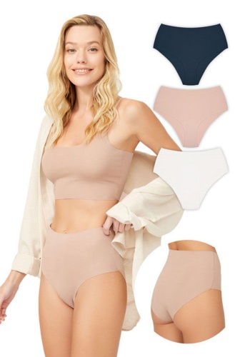 Yüksek Bel Basic Lazer Kesim Kadın Bikini Külot CH0296