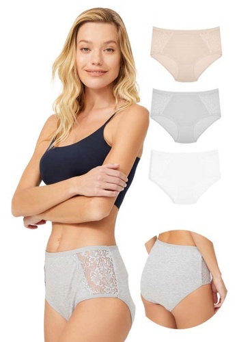 Büyük Beden Dantelli Klasik Pamuk Kadın Bato Big Size Bikini  Külot CH0740