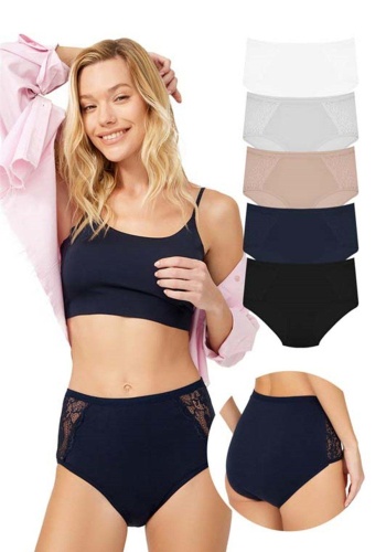 Büyük Beden Dantelli Klasik Pamuk Kadın Bato Big Size Bikini  Külot CH0740