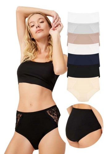 Büyük Beden Dantelli Klasik Pamuk Kadın Bato Big Size Bikini  Külot CH0740