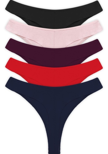 Basic Pamuklu Dantel Detaylı Kadın Tanga Külot CH6042