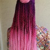Karışık Renk Afrika Zenci Örgüsü Box Braid Sentetik Saç 60cm 100gr