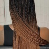 İki Renk Ombreli Afrika Zenci Örgüsü Box Braid Sentetik Saç 60cm 100gr