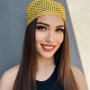 Sarı Renk Simli Fular