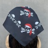 Siyah Renk Kurukafa Figürlü Bandana