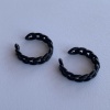Siyah Renk Halka Ear Cuff (Çift)