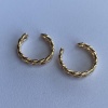 Altın Renk Halka Ear Cuff (Çift)