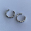 Gümüş Renk Halka Ear Cuff (Çift)