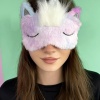 Karışık Renk Unicorn Figürlü Peluş Uyku Bandı