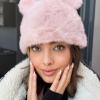 Pembe Renk Ayıcık Kulaklı Peluş Şapka