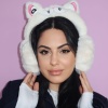 Beyaz Renk Kedi Figürlü Peluş Kulaklık