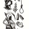 Geçici Karışık Figürlü Dövme Tattoo