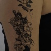 Geçici Silah Ve Çiçek Figürlü Dövme Tattoo