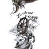 Geçici Dümen Ve Saat Figürlü Dövme Tattoo
