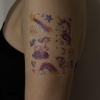 Geçici Unicorn Figürlü Simli Dövme Tattoo