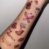 Geçici Karışık Figürlü Simli Dövme Tattoo