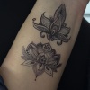 Geçici Lotus Figürlü Mini Dövme Tattoo