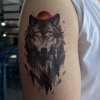 Geçici Kurt Figürlü Dövme Tattoo
