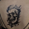 Geçici Kuru Kafa Figürlü Dövme Tattoo