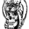 Geçici Kaplan Figürlü Dövme Tattoo