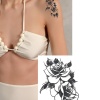 Geçici Gül Figürlü Mini Dövme Tattoo