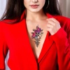 Geçici Pusula Ve Gül Figürlü Dövme Tattoo