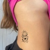 Geçici Gül Ve Saat Figürlü Mini Dövme Tattoo