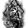 Geçici Kaplan Figürlü Dövme Tattoo