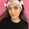 Mor Renk Ayıcık Figürlü Peluş Saç Bandı
