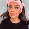 Pembe Renk Ayıcık Figürlü Peluş Saç Bandı