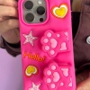 Pembe Renk Pati Figürlü 14 Pro Max Telefon Kılıfı