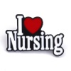 Karışık Renk I Nursing Yazılı Kalp Figürlü Broş