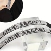 Siyah Renk Love Secret Yazılı Taş Detaylı Sütyen Askısı