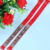 Kırmızı Renk Love Secret Yazılı Taş Detaylı Sütyen Askısı