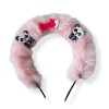 Açık Pembe Renk Panda Figürlü Peluş Taç