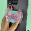 Mavi Ve Pembe Renk Kurdele Figürlü 3D Telefon Tutacağı