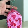 Pembe Renk Kalp Figürlü Anahtarlık /Cüzdan