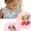 Sarı Ve Pembe Renk Cup Cake Figürlü Çocuk Sıkıştırmalı Küpe