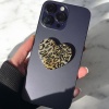 Kahve Renk Kalp Figürlü 3D Telefon Tutacağı