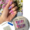 10lu Karışık Renk Takma Tırnak Set (Yapıştırıcılı)