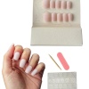 Pembe Renk 10lu Kadife Takma Tırnak (Yapıştırıcılı)