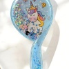 Mavi Renk Unicorn Figürlü Sim Detaylı Saç Tarama Fırçası/ Tarak