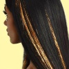 Altın Renk Simli Yan Postiş Hair Tinsel Shiny Hair (50 Cm)