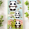 Açık Mavi Renk Panda Figürlü Yapışkanlı Not Kağıdı