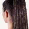 Karışık Renk Yan Postiş Hair Tinsel Shiny Hair (50 Cm)