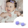 2li Lila Renk Ponponlu Saçsız Bebek Tokası