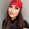 Kırmızı Renk Kuru Kafa Desenli Unisex Fular